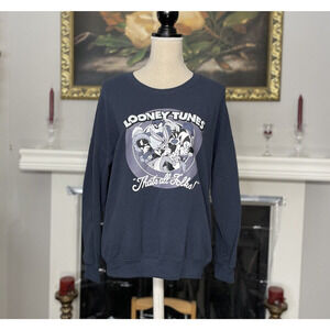 Looney Tunes Sweatshirt That's All Folks Warner Bros Small